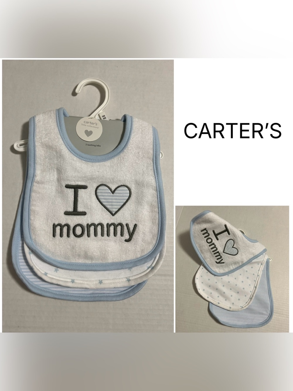 CARTER’S - NWT - 3PK - INFANT BOYS BIBS